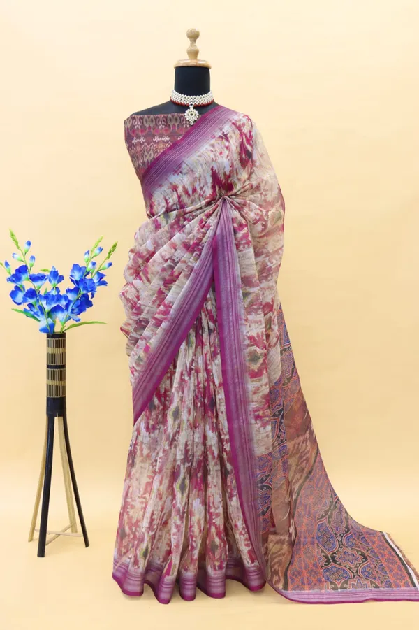 LINEN_FABRIC_DIGITAL_PRINT_SAREE